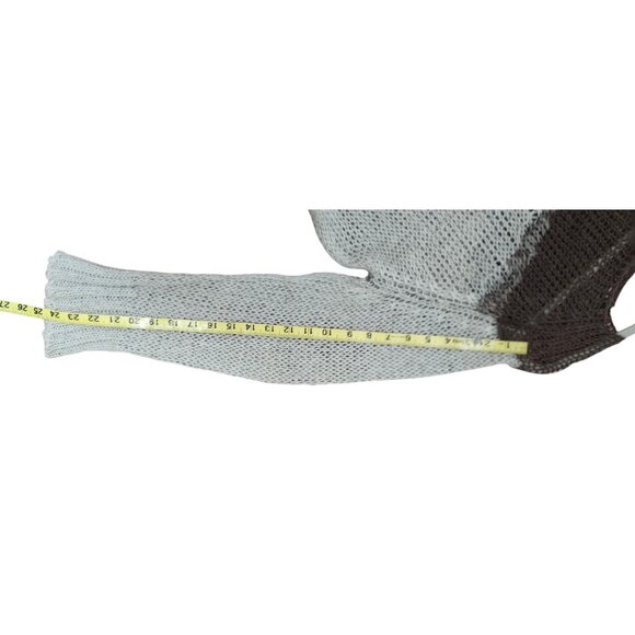 Theopen Product Boho Knit Mesh Sweater Multicolor Slouchy Pullover Artsy Grunge - Picture 12 of 15